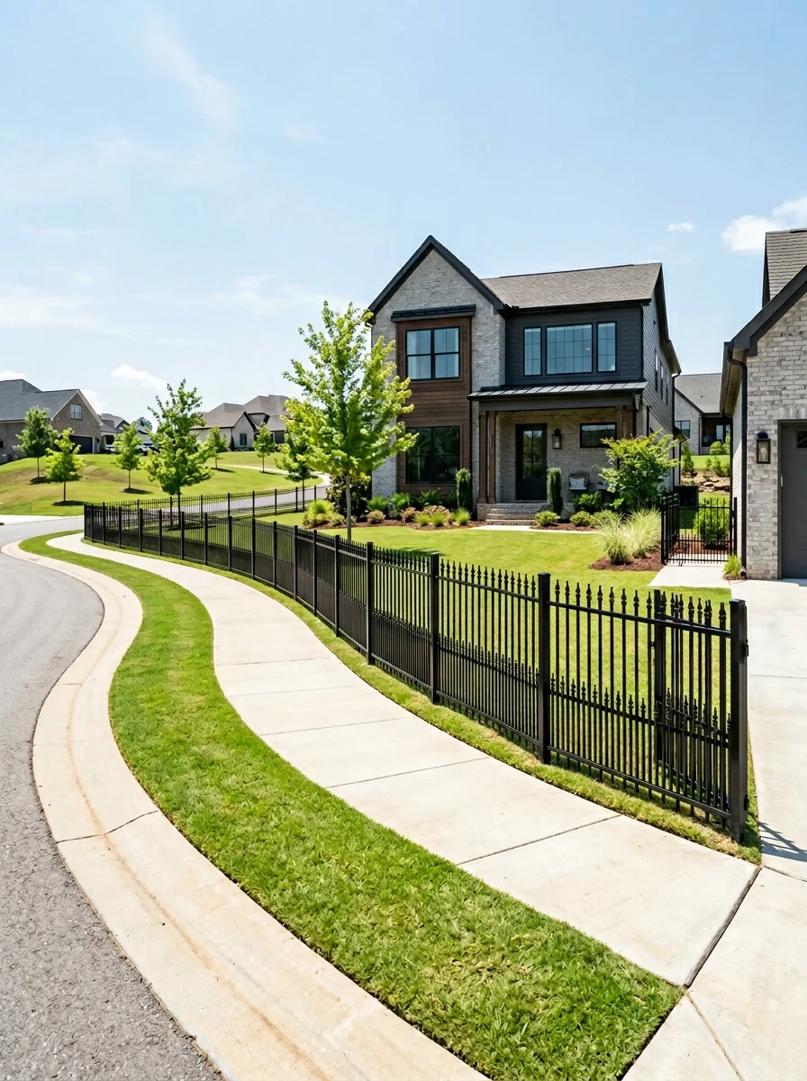 Iron fence at a Huntsville residential property