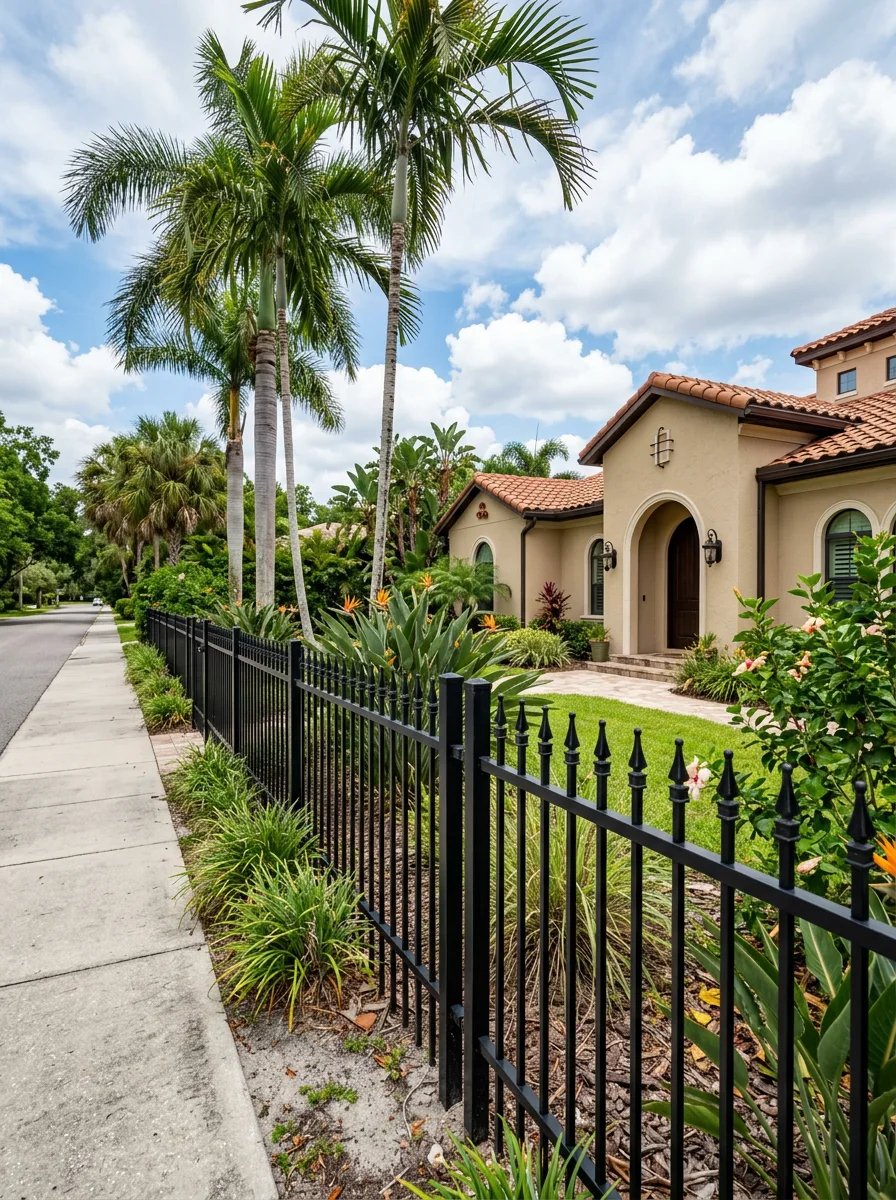 Iron fence at a Tampa residential property